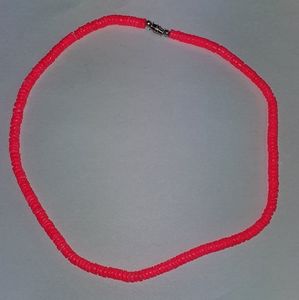 Hot pink shell necklace